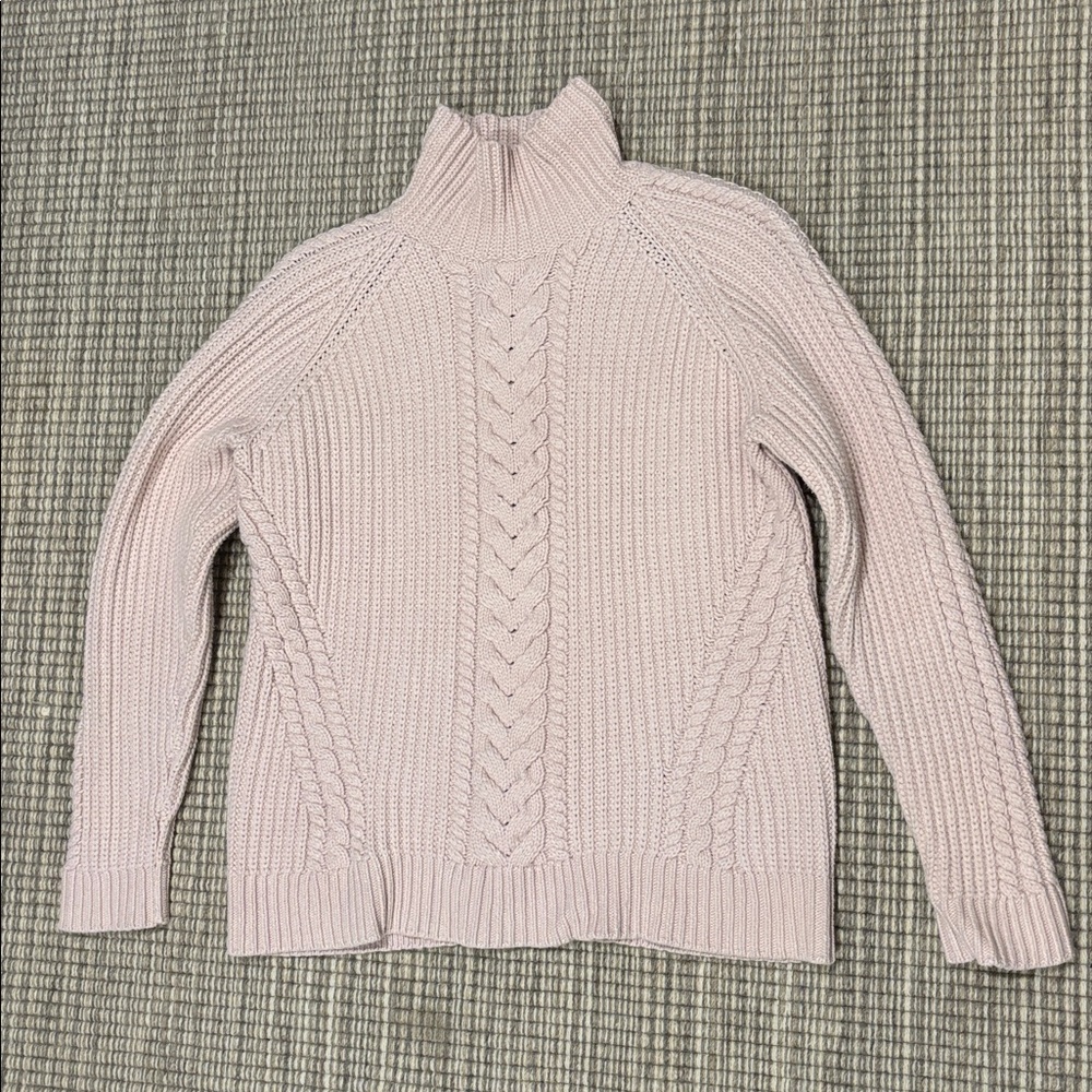 Pink Cable Knit Women's Sweater